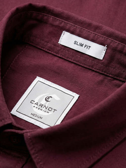 100% Cotton Twill maroon Shirt