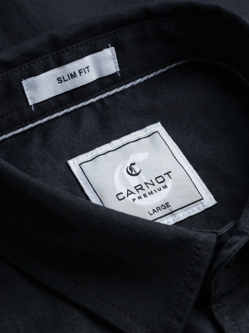 100% Cotton Twill black Shirt