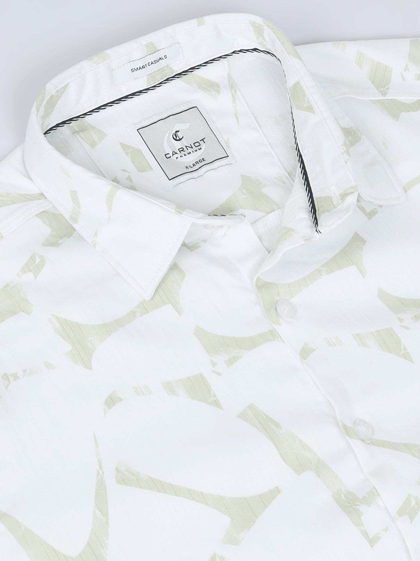 Satin Floral Print dark green Shirt