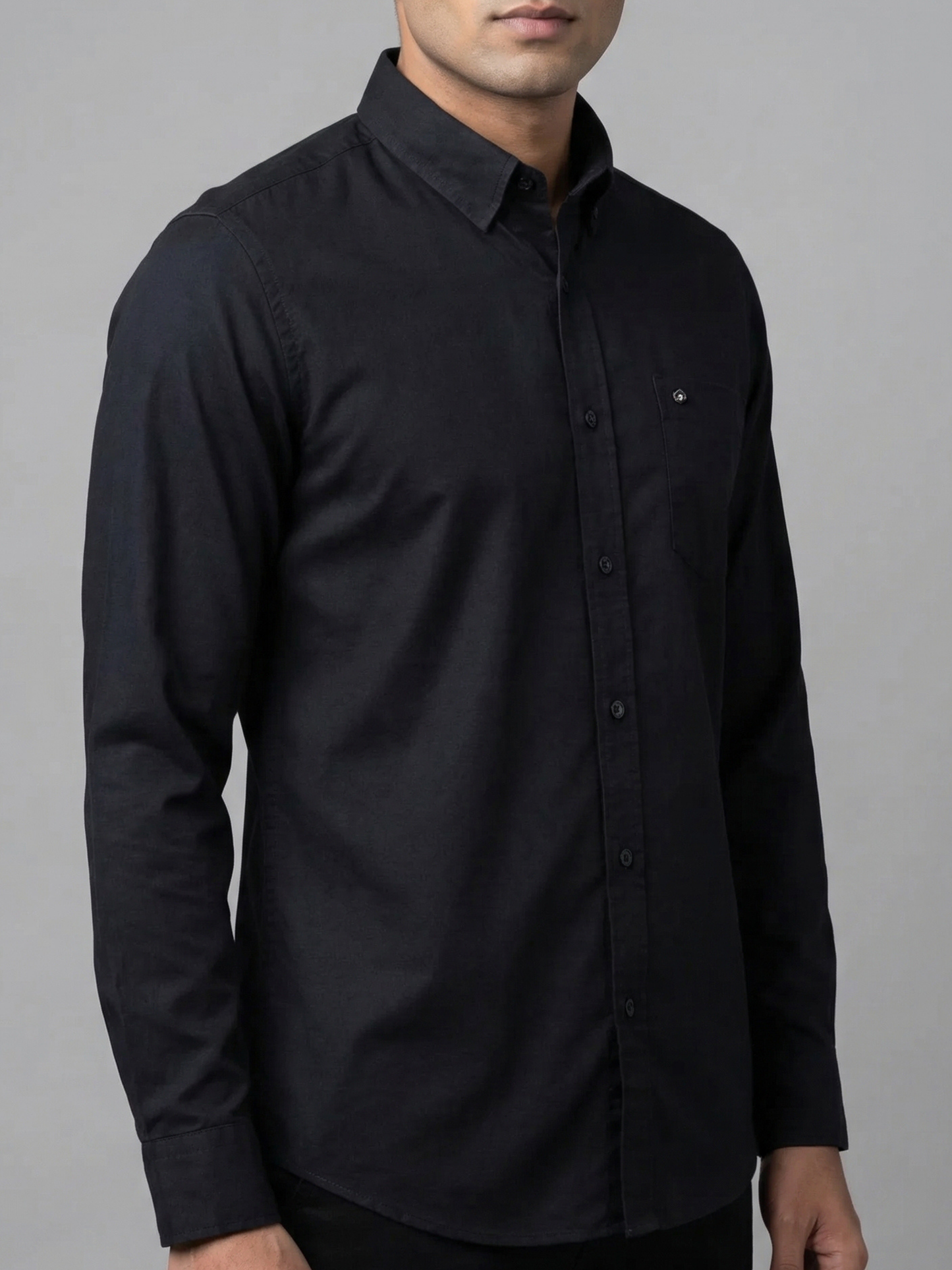 100% Cotton Twill black Shirt