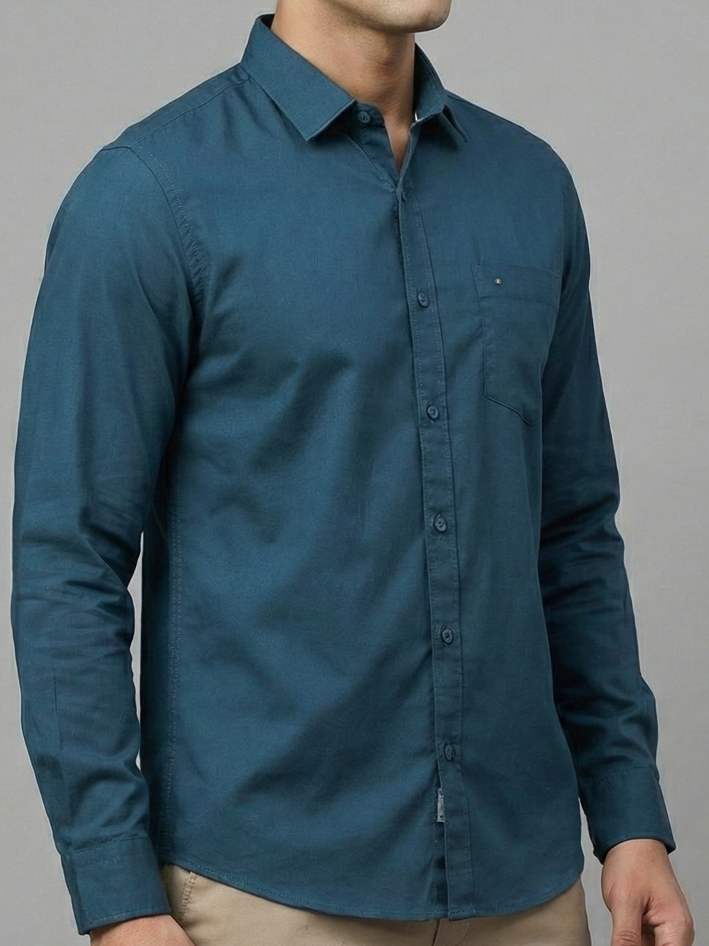 100% Cotton Twill blue Shirt