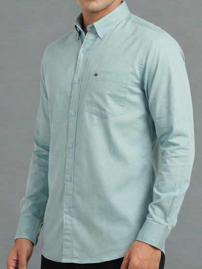 100% Cotton Twill green Shirt