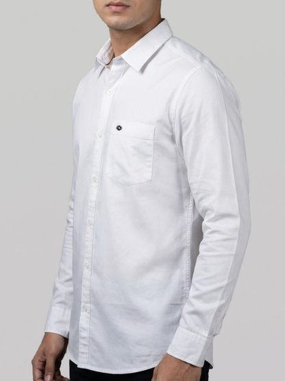 100% Cotton Twill white Shirt
