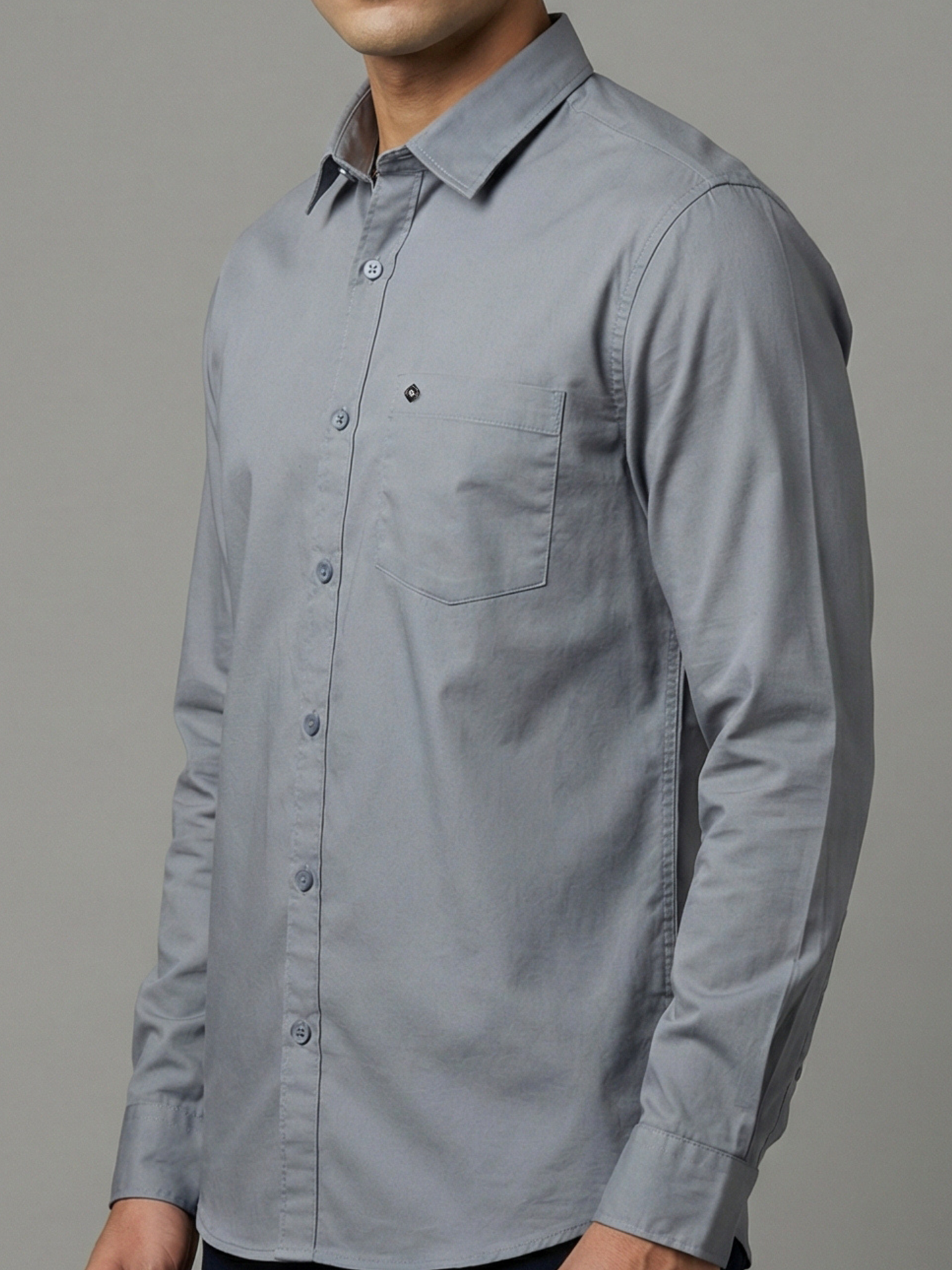 100% Cotton Twill grey Shirt
