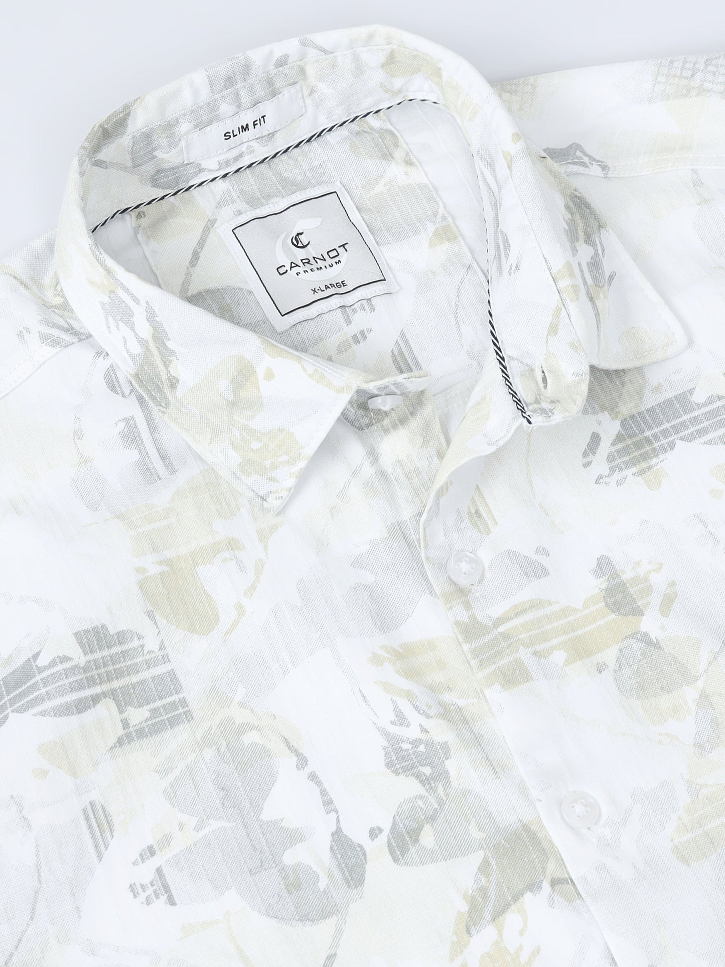 Satin Floral Print dark green Shirt