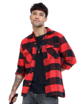 Twill Brushed Checks red Shirt