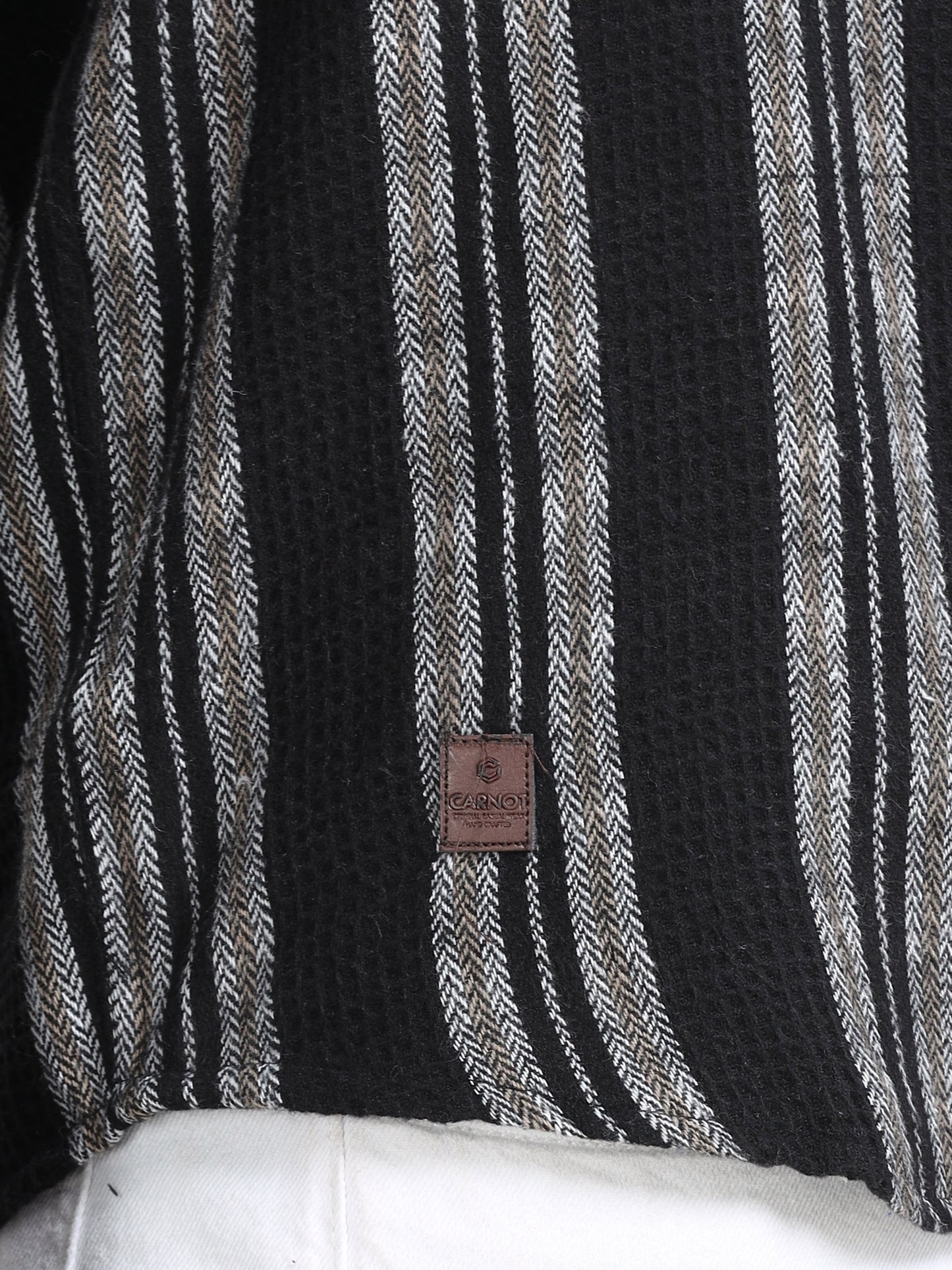 Stripes hood  black Shirt