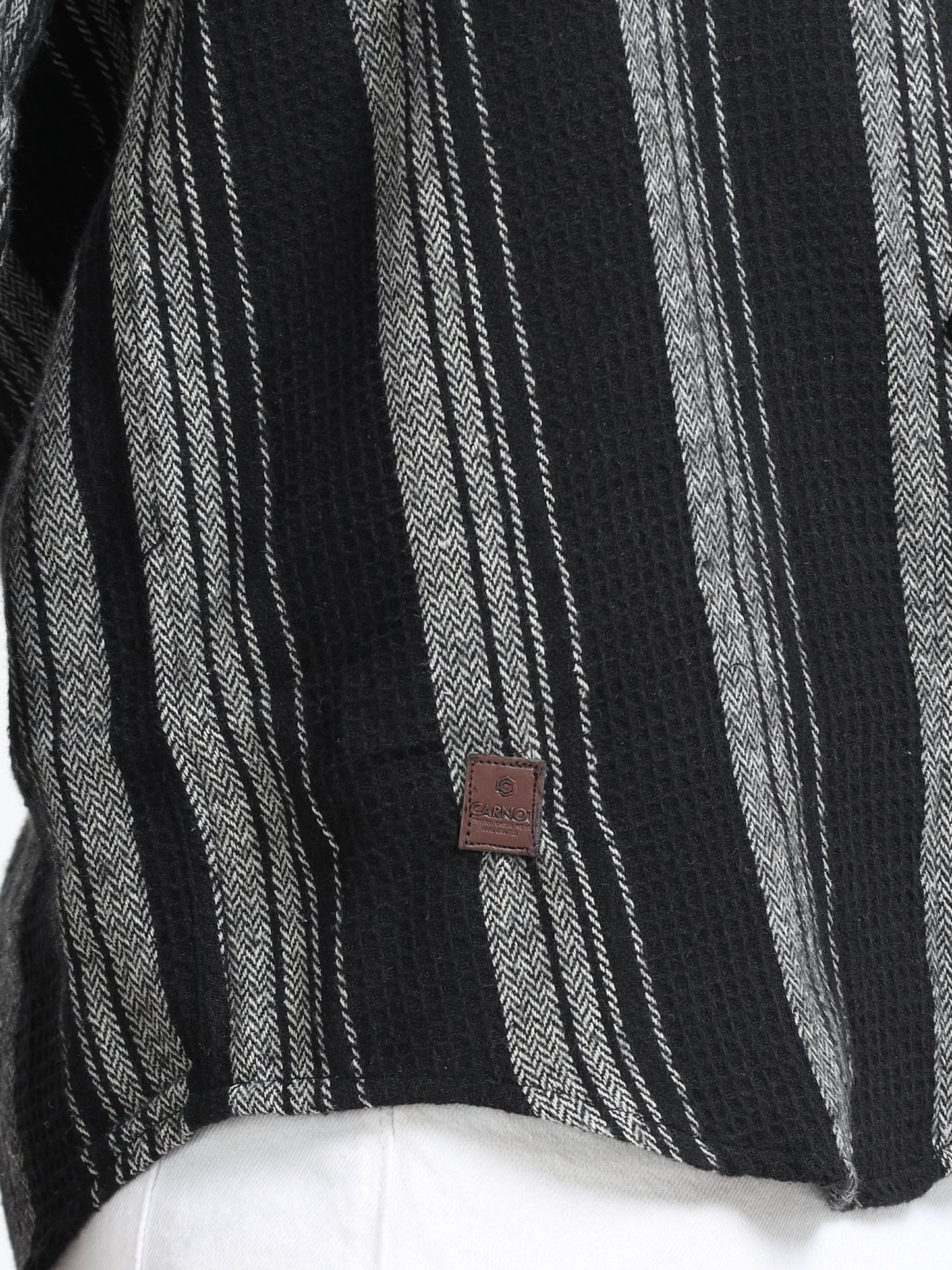 Stripes hood  black Shirt