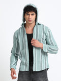 Stripes hood green Shirt