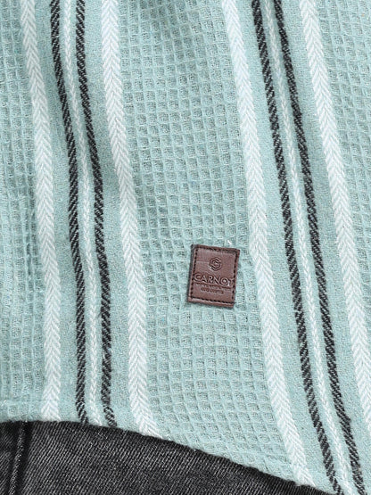 Stripes hood green Shirt