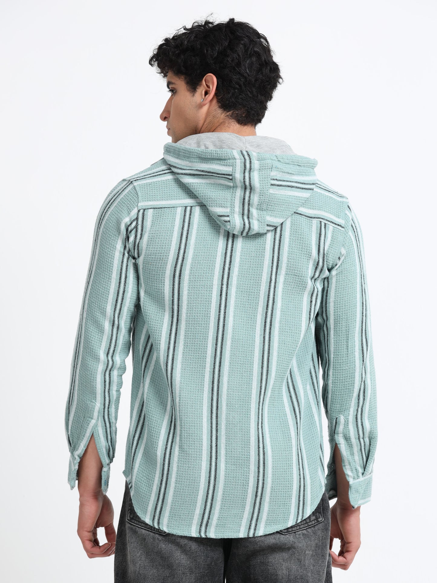 Stripes hood green Shirt