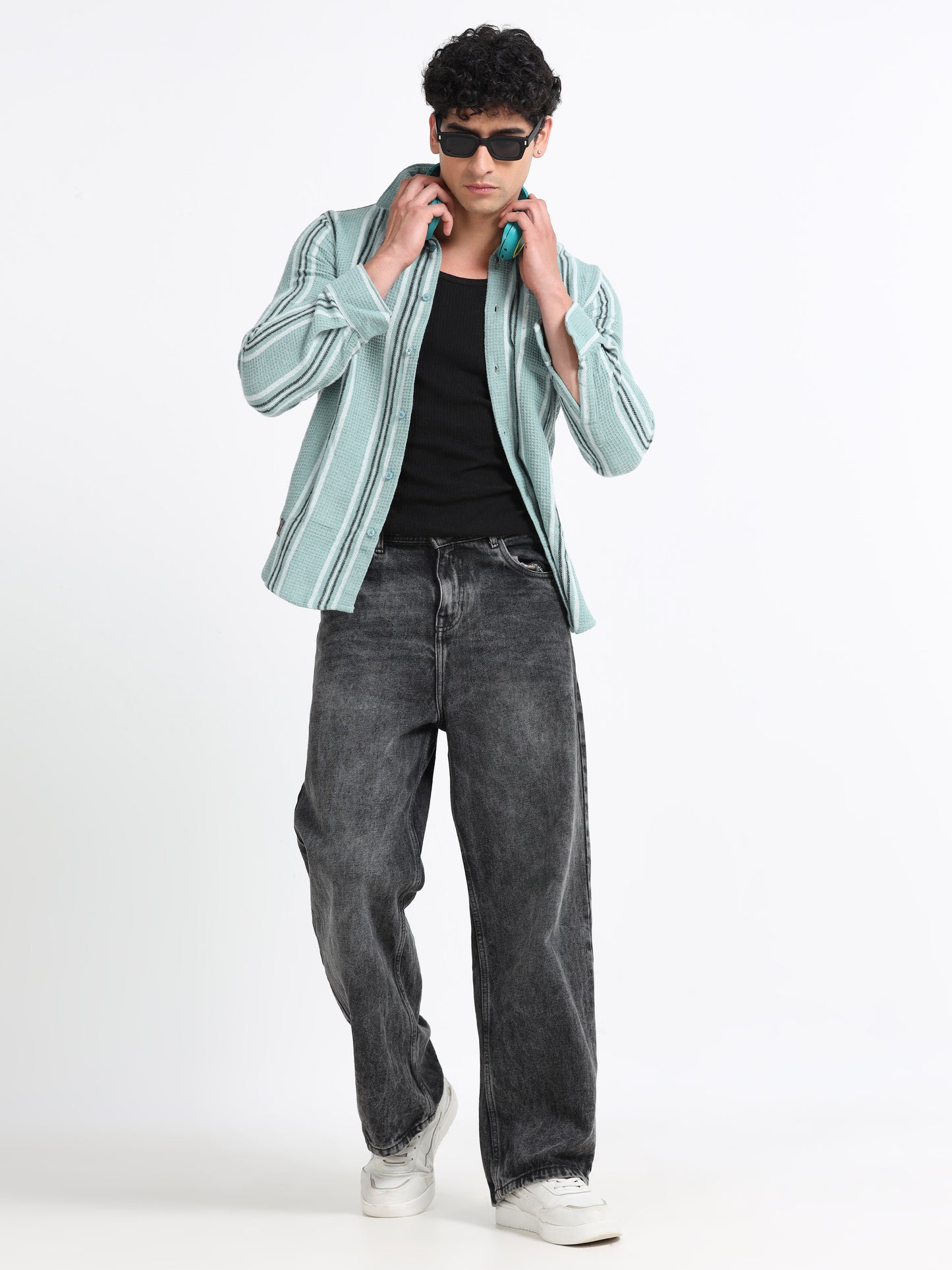 Stripes hood green Shirt