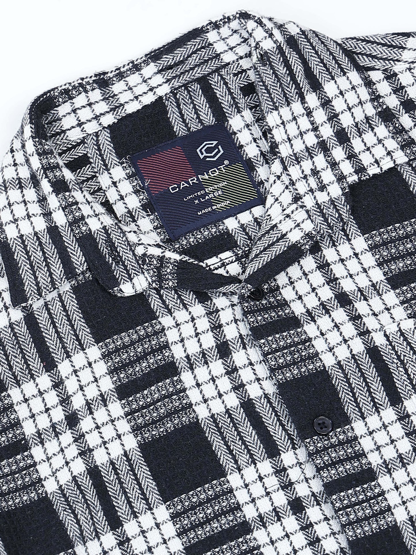 Checks hood white Shirt