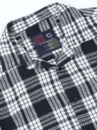 Checks hood white Shirt
