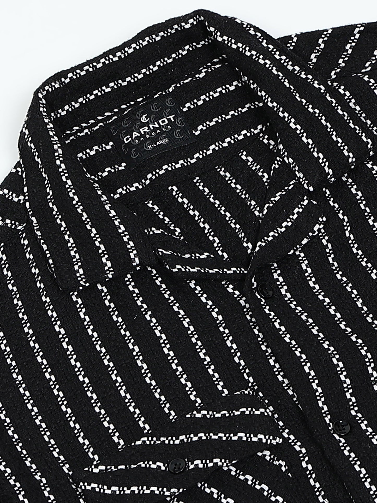 Drop Shoulder stripes black Shirt