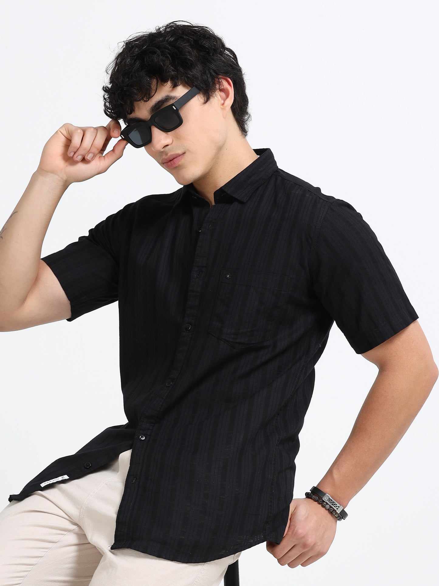 Stripes Black Shirt