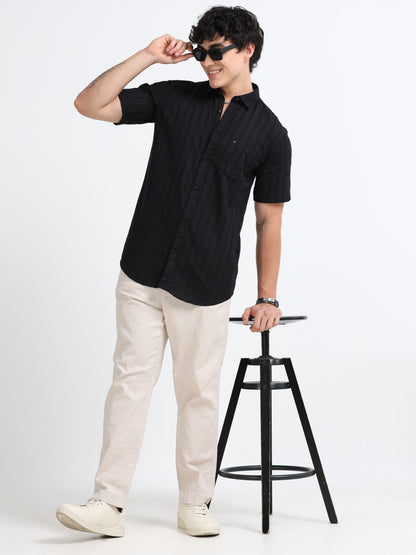Stripes Black Shirt