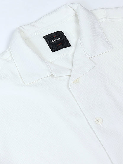 Drop Shoulder Checks White shirt