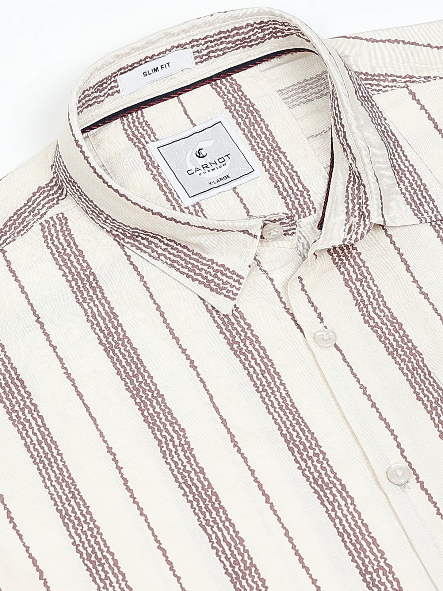 Lycra stripes polo brown Shirt