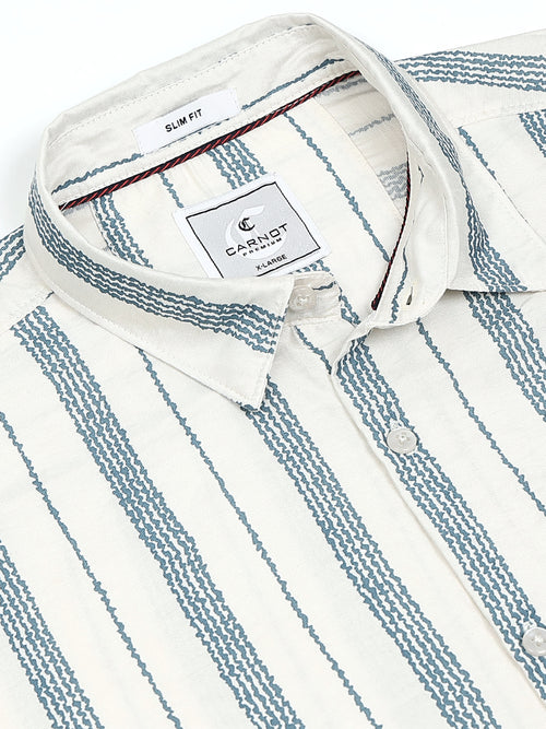 Lycra stripes polo blue Shirt