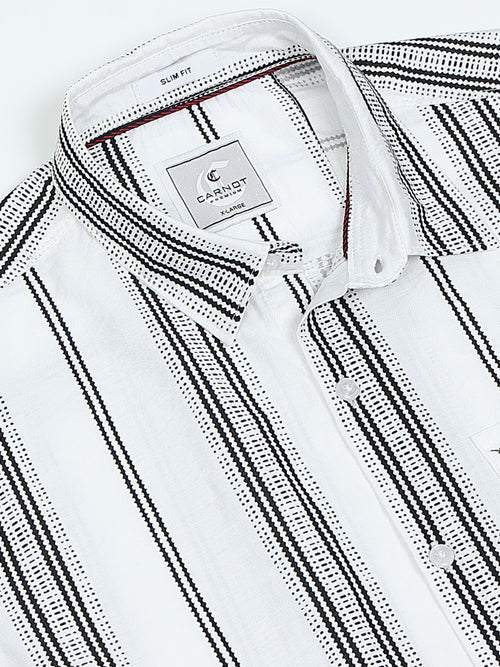 Lycra stripes polo black Shirt