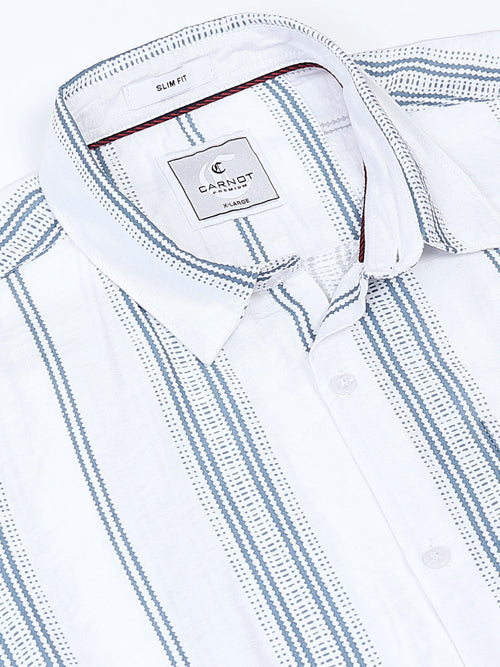 Lycra stripes polo blue Shirt