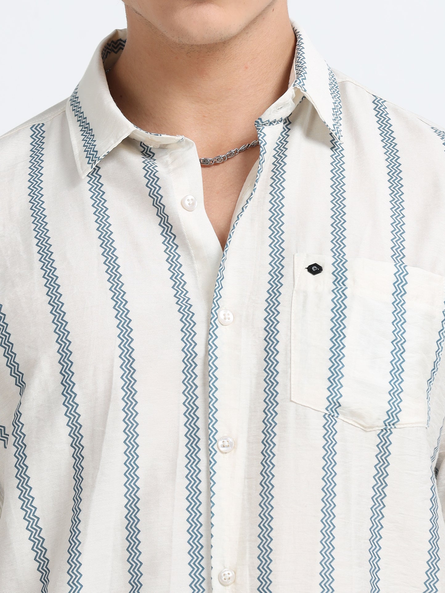 Lycra stripes polo blue Shirt