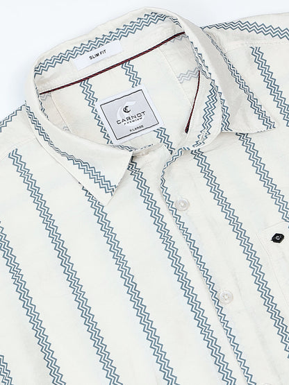 Lycra stripes polo blue Shirt