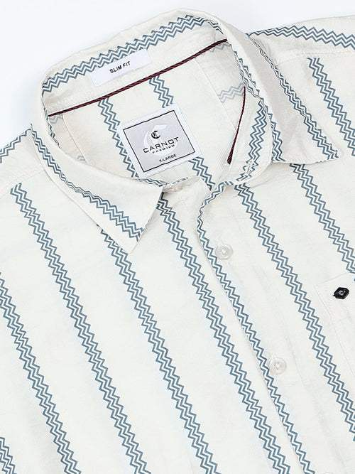 Lycra stripes polo blue Shirt