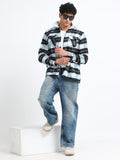 Twill Brushed Checks Full collared white Shirt