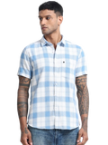 Mocklino Checks lightblue Shirt