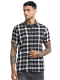 Mocklino Checks black Shirt