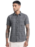Mocklino Checks black Shirt
