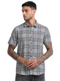 Mocklino Checks grey Shirt