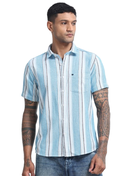 Mocklino Stripes blue Shirt