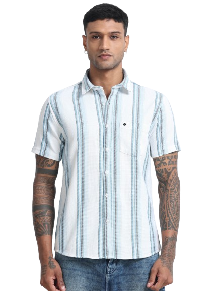 Mocklino Stripes lightblue Shirt
