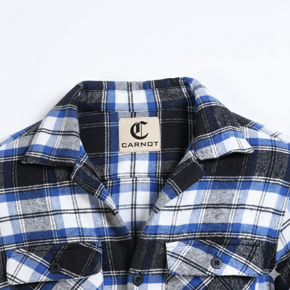 Twill Brushed Checks blue Shirt