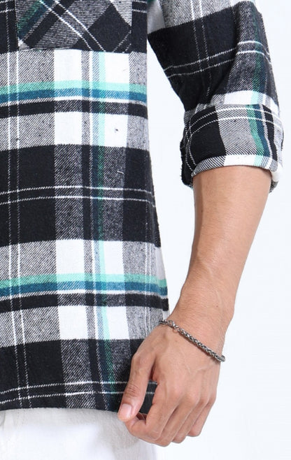 Twill Brushed Checks black Shirt